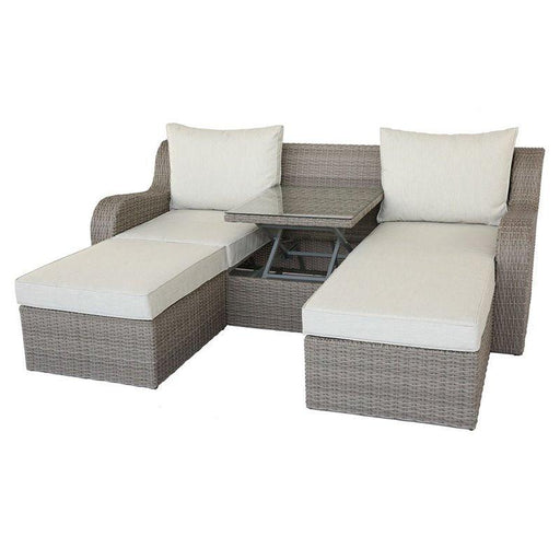Acme Salena Sofa Bed with Coffee Table in Beige/Gray 45010 - Home Furniture And More (Brentwood, MD)