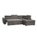 Acme Thelma Sectional Sofa w/ Sleeper & Ottoman in Gray 50275 - Home Furniture And More (Brentwood, MD)
