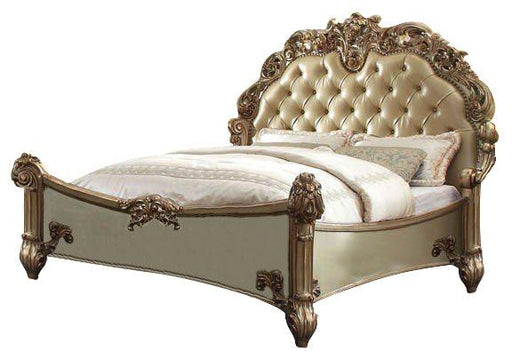 Acme Vendome Button Tufted Cal King Bed in Gold Patina 22994CK - Home Furniture And More (Brentwood, MD)