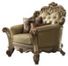 Acme Vendome Chair w/ 2 Pillows in Gold Patina 53002 - Home Furniture And More (Brentwood, MD)