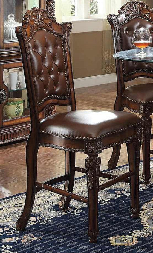 Acme Vendome Counter Height Chair with Tufted Back (Set of 2) in Cherry 62034 - Home Furniture And More (Brentwood, MD)