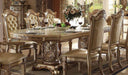 Acme Vendome Double Pedestal Dining Table in Gold Patina 63000 - Home Furniture And More (Brentwood, MD)