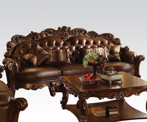 Acme Vendome Oversized Sofa with 4 Pillows in Cherry 52000 - Home Furniture And More (Brentwood, MD)