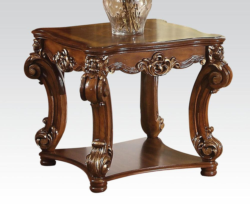 Acme Vendome Square End Table in Cherry 82001 - Home Furniture And More (Brentwood, MD)