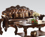 Acme Vendome Stationary Sofa with 3 Pillows in Cherry 52001 - Home Furniture And More (Brentwood, MD)