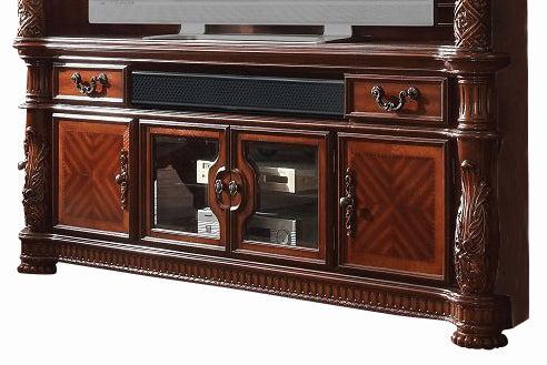 Acme Vendome TV Console in Cherry 91318 - Home Furniture And More (Brentwood, MD)