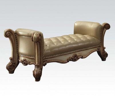 Acme Vendome Upholstered Bench in Gold Patina 96484 - Home Furniture And More (Brentwood, MD)