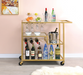 Adamsen Champagne & Mirror Serving Cart - Home Furniture And More (Brentwood, MD)