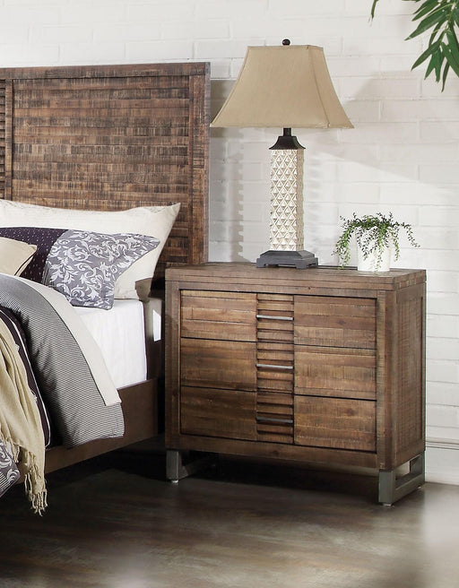 Andria Reclaimed Oak Nightstand - Home Furniture And More (Brentwood, MD)