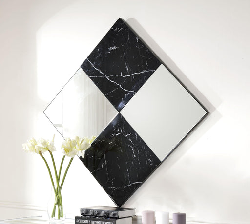 Angwin Mirrored & Faux Marble Accent Mirror (Wall) - Home Furniture And More (Brentwood, MD)