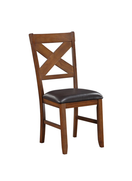 Apollo Espresso PU & Walnut Side Chair - Home Furniture And More (Brentwood, MD)