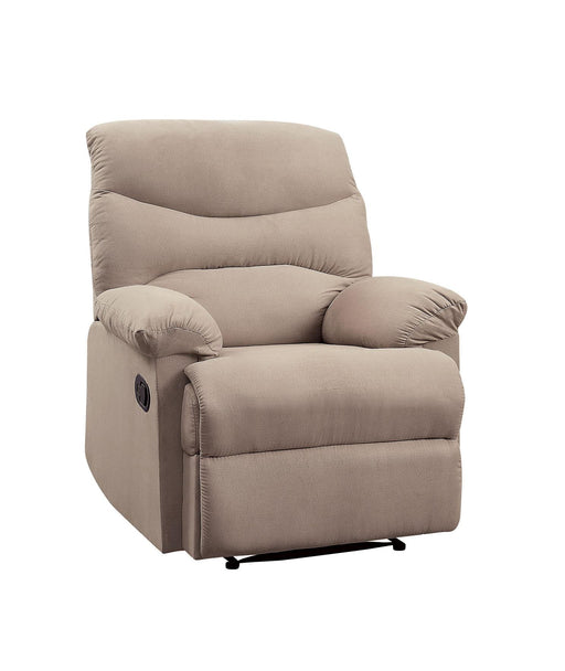 Arcadia Beige Woven Fabric Recliner (Motion) - Home Furniture And More (Brentwood, MD)