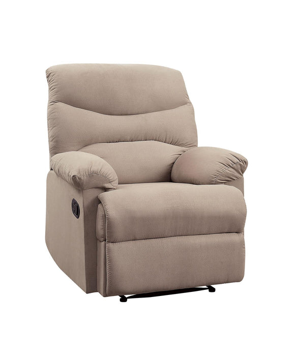 Arcadia Beige Woven Fabric Recliner (Motion) - Home Furniture And More (Brentwood, MD)