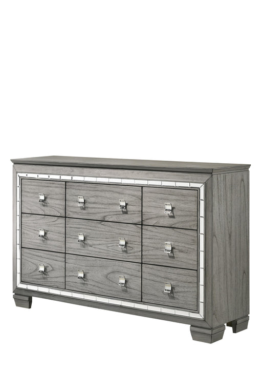 Antares Light Gray Oak Dresser - Home Furniture And More (Brentwood, MD)