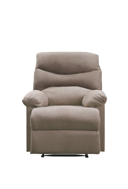 Arcadia Light Brown Woven Fabric Recliner (Motion) - Home Furniture And More (Brentwood, MD)