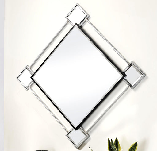 Asbury Mirrored & Chrome Accent Mirror (Wall) - Home Furniture And More (Brentwood, MD)