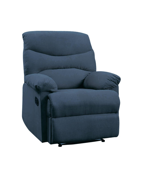 Arcadia Blue Woven Fabric Recliner (Motion) - Home Furniture And More (Brentwood, MD)