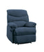 Arcadia Blue Woven Fabric Recliner (Motion) - Home Furniture And More (Brentwood, MD)