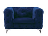 Atronia Blue Fabric Chair - Home Furniture And More (Brentwood, MD)