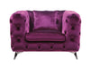 Atronia Purple Fabric Chair - Home Furniture And More (Brentwood, MD)