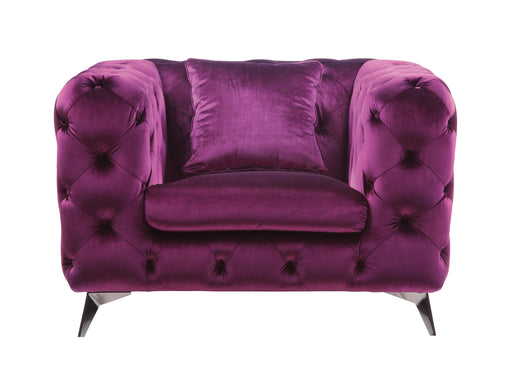 Atronia Purple Fabric Chair - Home Furniture And More (Brentwood, MD)