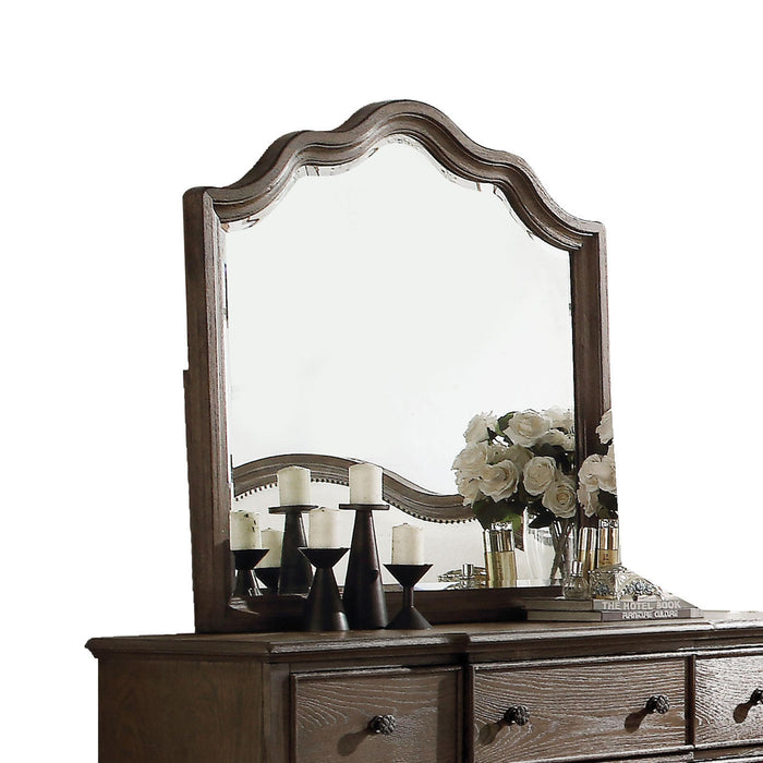 Baudouin Weathered Oak Mirror - Home Furniture And More (Brentwood, MD)