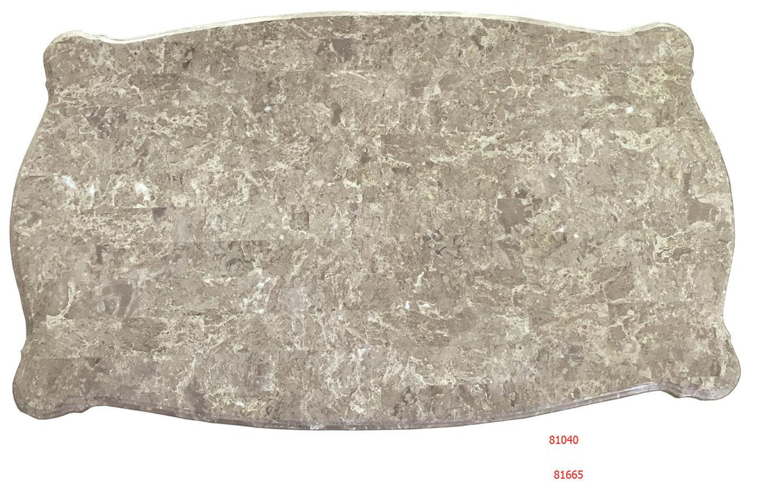 Bently Marble & Champagne Coffee Table - Home Furniture And More (Brentwood, MD)