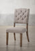 Bernard Cream Linen & Weathered Oak Side Chair - Home Furniture And More (Brentwood, MD)