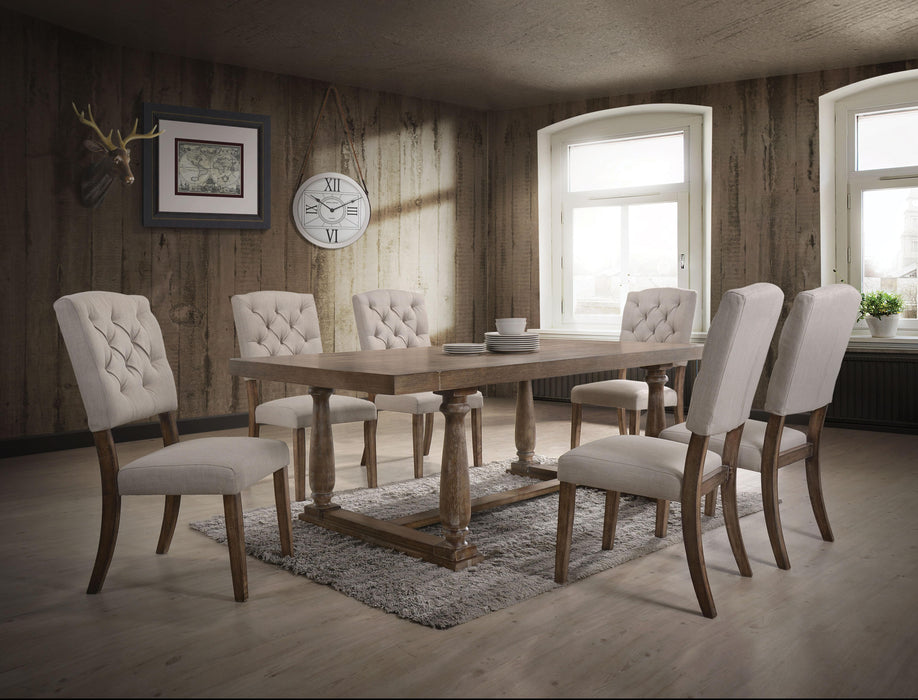 Bernard Weathered Oak Dining Table - Home Furniture And More (Brentwood, MD)