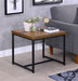 Bob Weathered Oak & Black End Table - Home Furniture And More (Brentwood, MD)