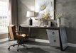 Brancaster Distress Chocolate Top Grain Leather & Aluminum Desk - Home Furniture And More (Brentwood, MD)