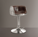 Brancaster Vintage Brown Top Grain Leather & Aluminum Adjustable Stool (1Pc) - Home Furniture And More (Brentwood, MD)