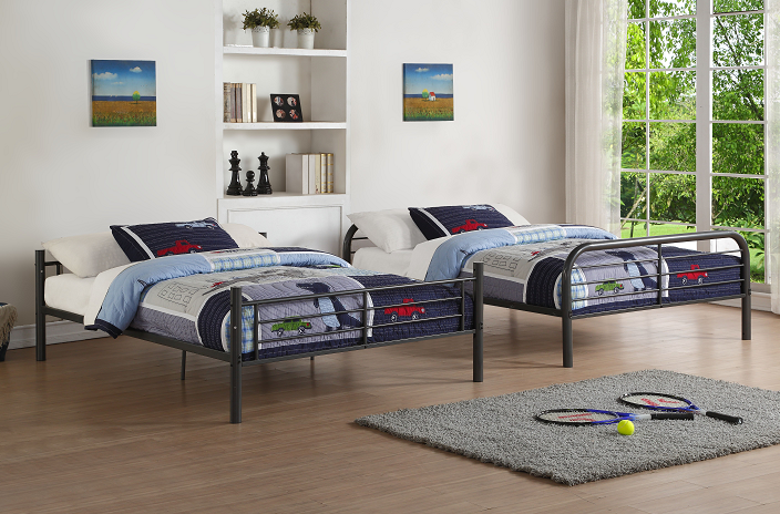 Bristol Gunmetal Bunk Bed (Full/Full) - Home Furniture And More (Brentwood, MD)