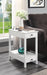 Byzad White Side Table (USB Charging Dock) - Home Furniture And More (Brentwood, MD)