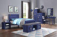 Cargo Blue Twin Bed - Home Furniture And More (Brentwood, MD)