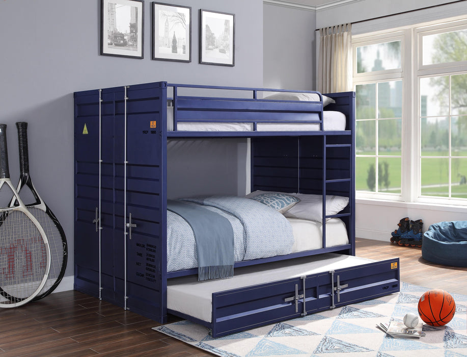 Cargo Blue Bunk Bed (Full/Full) - Home Furniture And More (Brentwood, MD)