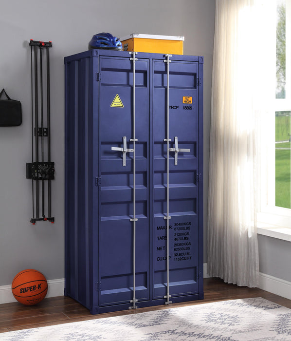 Cargo Blue Wardrobe (Double Door) - Home Furniture And More (Brentwood, MD)