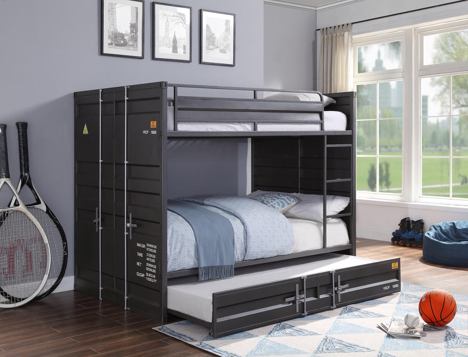 Cargo Gunmetal Bunk Bed (Full/Full) - Home Furniture And More (Brentwood, MD)
