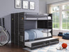Cargo Gunmetal Bunk Bed (Full/Full) - Home Furniture And More (Brentwood, MD)