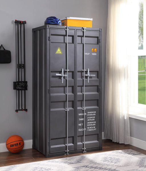 Cargo Gunmetal Wardrobe (Double Door) - Home Furniture And More (Brentwood, MD)