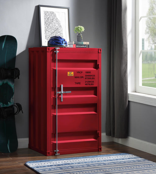 Cargo Red Chest (Single Door) - Home Furniture And More (Brentwood, MD)