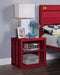 Cargo Red Nightstand (USB) - Home Furniture And More (Brentwood, MD)