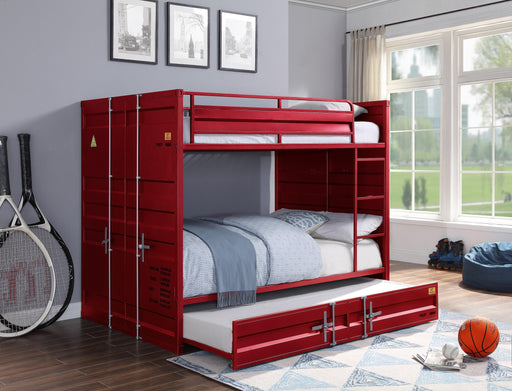 Cargo Red Bunk Bed (Full/Full) - Home Furniture And More (Brentwood, MD)