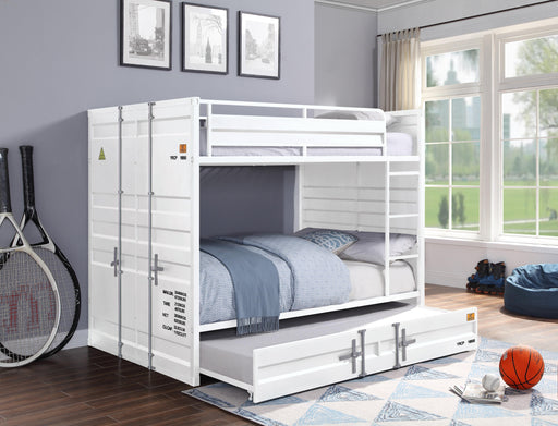 Cargo White Bunk Bed (Full/Full) - Home Furniture And More (Brentwood, MD)
