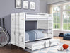 Cargo White Bunk Bed (Full/Full) - Home Furniture And More (Brentwood, MD)