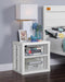 Cargo White Nightstand (USB) - Home Furniture And More (Brentwood, MD)
