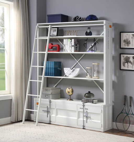 Cargo White Bookshelf & Ladder - Home Furniture And More (Brentwood, MD)