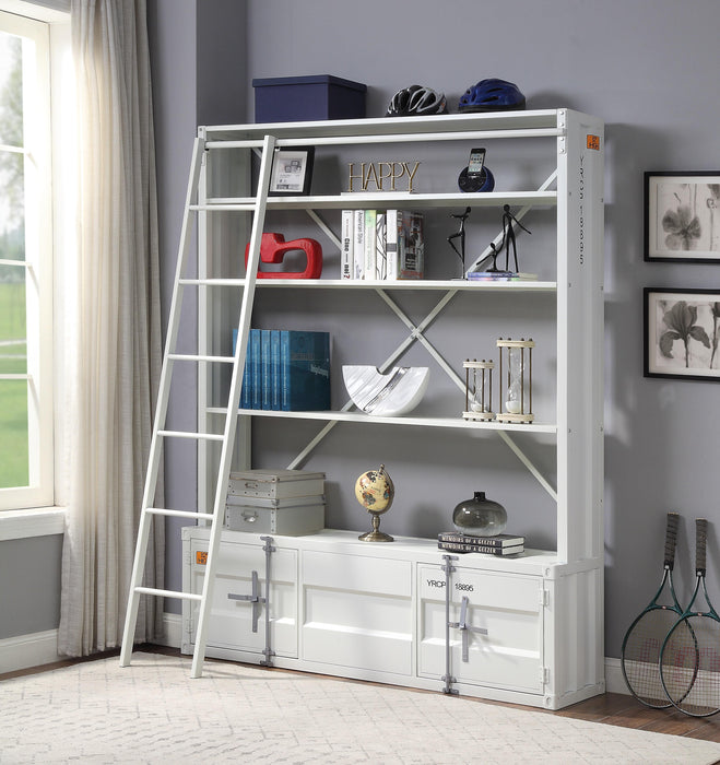 Cargo White Bookshelf & Ladder - Home Furniture And More (Brentwood, MD)