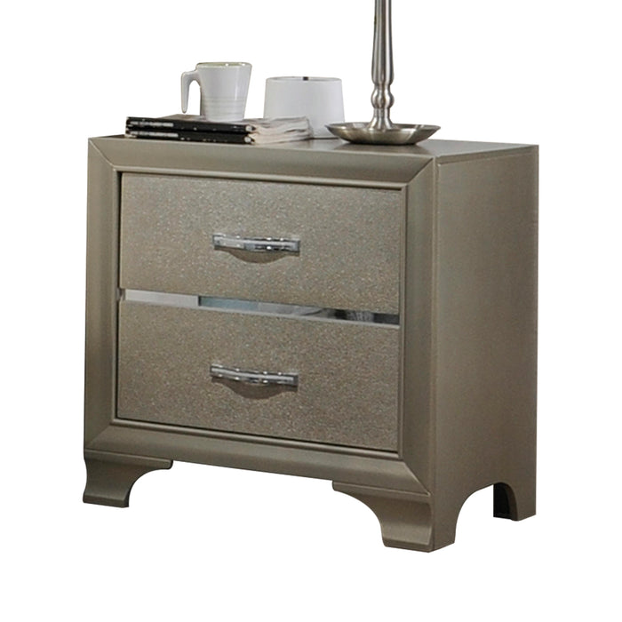 Carine Champagne Nightstand - Home Furniture And More (Brentwood, MD)