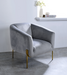 Carlson Gray Velvet & Gold Accent Chair - Home Furniture And More (Brentwood, MD)
